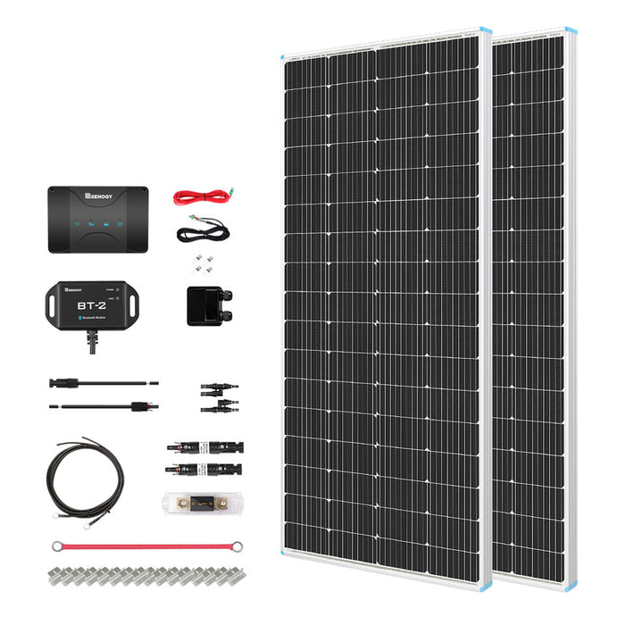Buy Renogy 400W 12V Solar RV Kit (Customizable) (4*100 12V Rigid Solar Panel, 2*12V 100Ah Self-Heating LiFePO4 Battery W/ BT2 Module And 2000W 12V Pure Sine Wave Inverter Charger)
