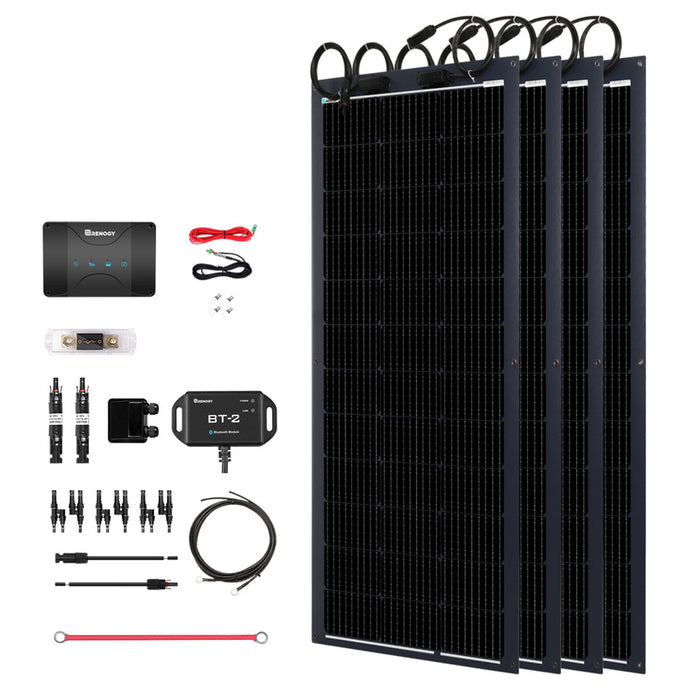 Buy Renogy 400W 12V Solar RV Kit (Customizable) (4*100 12V Rigid Solar Panel, 2*12V 100Ah Self-Heating LiFePO4 Battery W/ BT2 Module And 2000W 12V Pure Sine Wave Inverter)
