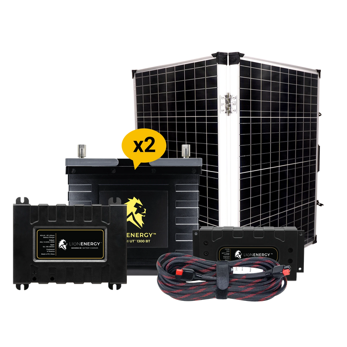 Buy Lion Energy RV and Off-Grid 12V Lithium Battery 210Ah Solar Power System (0 Battery Warmers, 1 Solar Panel And 0 Battery Chargers)