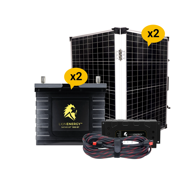 Buy Lion Energy RV and Off-Grid 12V Lithium Battery 210Ah Solar Power System (0 Battery Warmers, 1 Solar Panel And 1 Battery Charger)