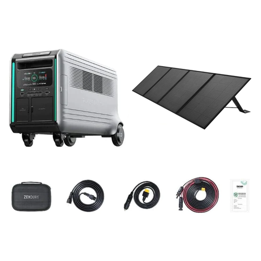 Buy Zendure SuperBase V 4,608Wh / 3,800W LifePO4 Portable Generator Kit | SuperBase V4600 + 2x 200W Solar Panel