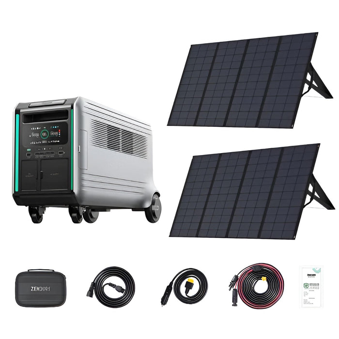 Buy Zendure SuperBase V 4,608Wh / 3,800W LifePO4 Portable Generator Kit | SuperBase V4600 + 2x 400W Solar Panel