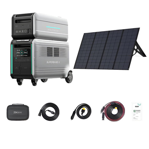 Buy Zendure SuperBase V 9,216Wh / 3,800W LifePO4 Portable Generator Kit | SuperBase V4600 + Satellite Battery B4600 + 400W Solar Panel