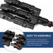 BougeRV Solar Branch Connectors Y Connector in Pair MMMF+FFFM for Parallel Connection Between Solar Panels | ISE067 Product Image