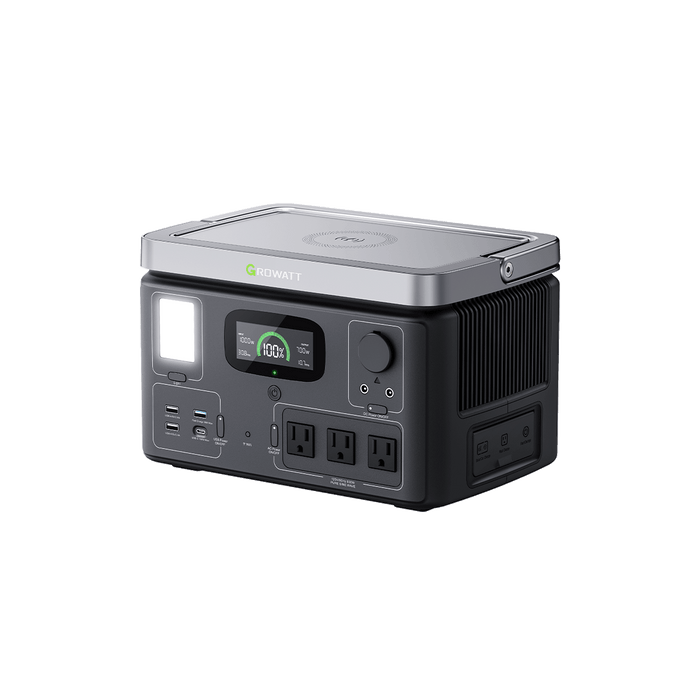 Growatt 538Wh / 600W LiFePO4 Solar Generator | VITA 550 + Solar Panels Available Now