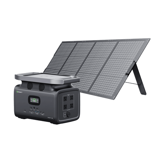 Buy Growatt 1382Wh / 1800W LiFePO4 Portable Solar Generator | INFINITY 1300 + 200W Solar Panels (1 x 200W)