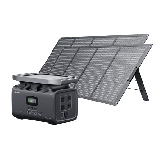 Buy Growatt 1382Wh / 1800W LiFePO4 Portable Solar Generator | INFINITY 1300 + 200W Solar Panels (2 x 200W)