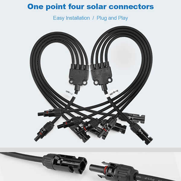 Best Price for BougeRV Y Branch Parallel Connectors Extra Long 1 to 4 Solar Cable | ISE030