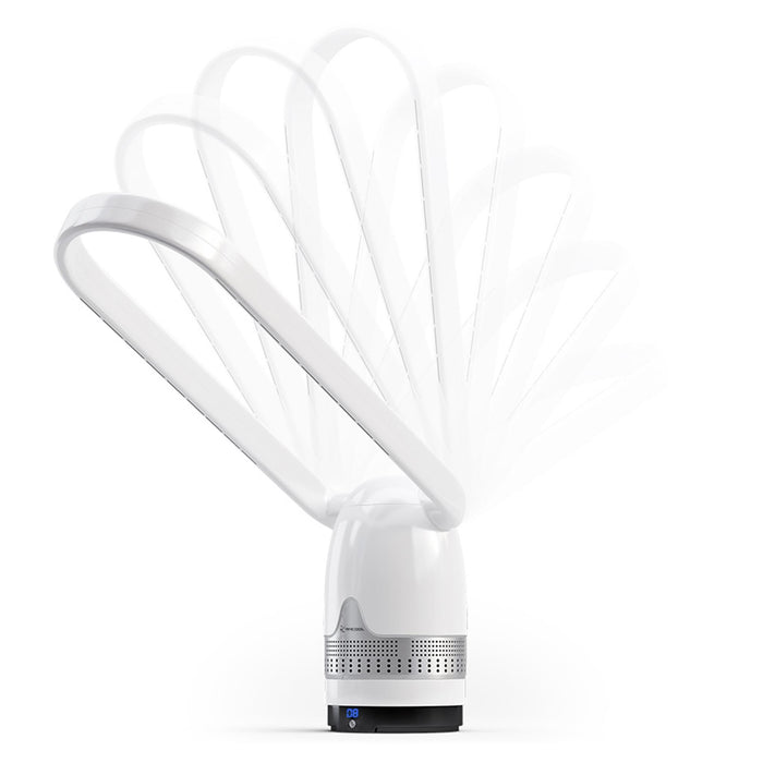 MRCOOL MRBREEZE Silver Oval Bladeless Fan and Air Purifier | MRFAN38PLOAG Available Now